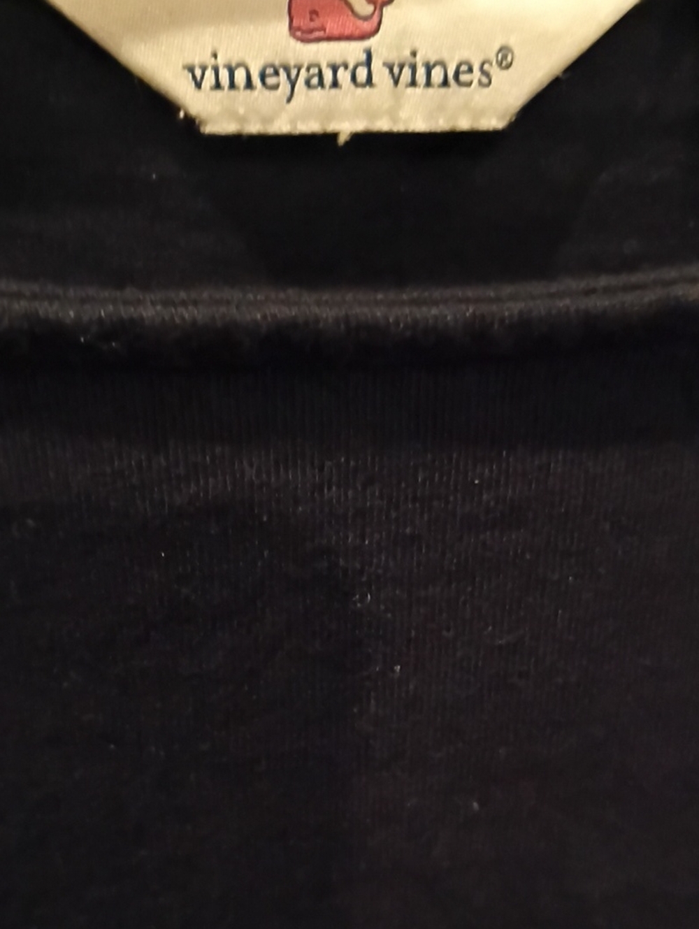 Vineyard Vines Navy Blouse w Crocheted Laced Bell Sleeves